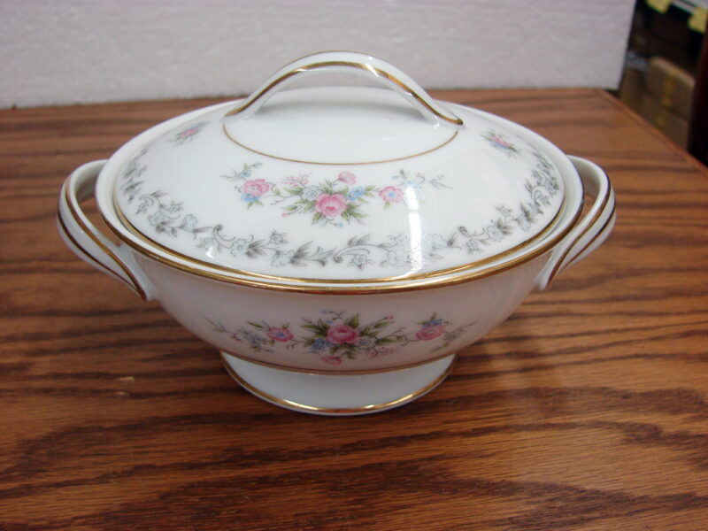 Vintage Porcelain China Noritake Barton Gravy Boat Sugar Bowl Pink Roses Gold, Moose-R-Us.Com Log Cabin Decor