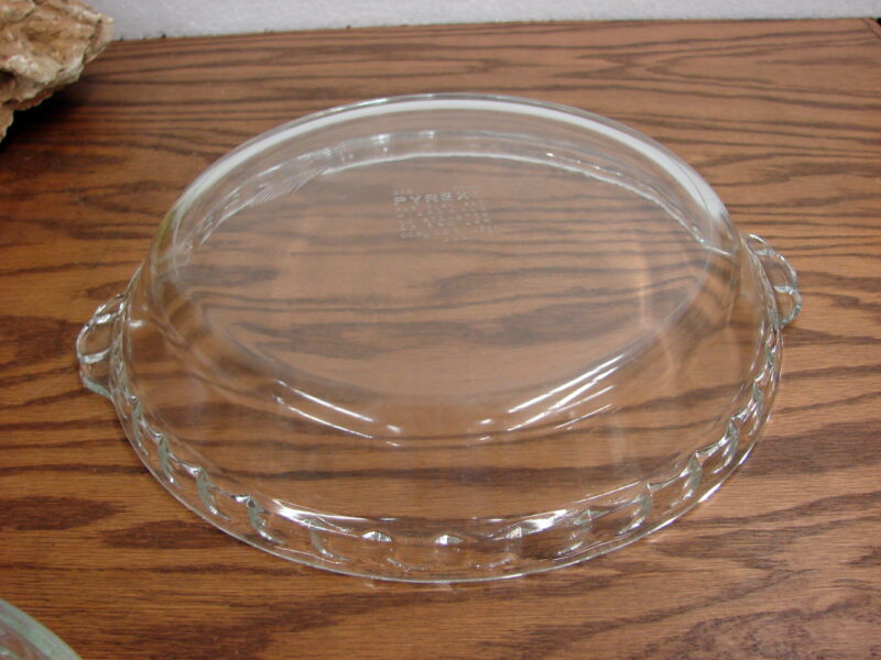 75th Anniversary PYREX #229 Original Flavor Saver Pie Plate Fluted Rim Clear, Moose-R-Us.Com Log Cabin Decor