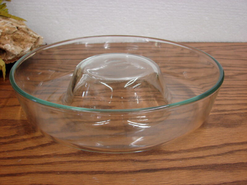 Vintage PYREX France Bundt Cake Pan Mold Clear Glass, Moose-R-Us.Com Log Cabin Decor