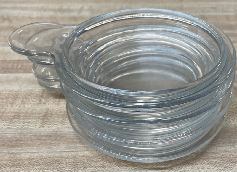 Set of 4 Pyrex Corning Ware Grab It Clear Glass Replacement P-150-C Lids Only, Moose-R-Us.Com Log Cabin Decor