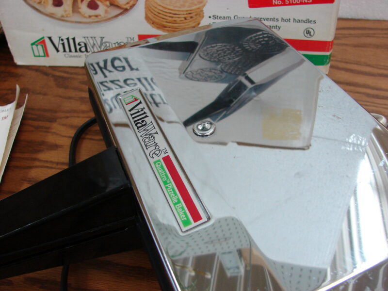 Quattro Pizzelle Baker VillaWare #5100 Authentic Italian Cookies Non Stick, Moose-R-Us.Com Log Cabin Decor