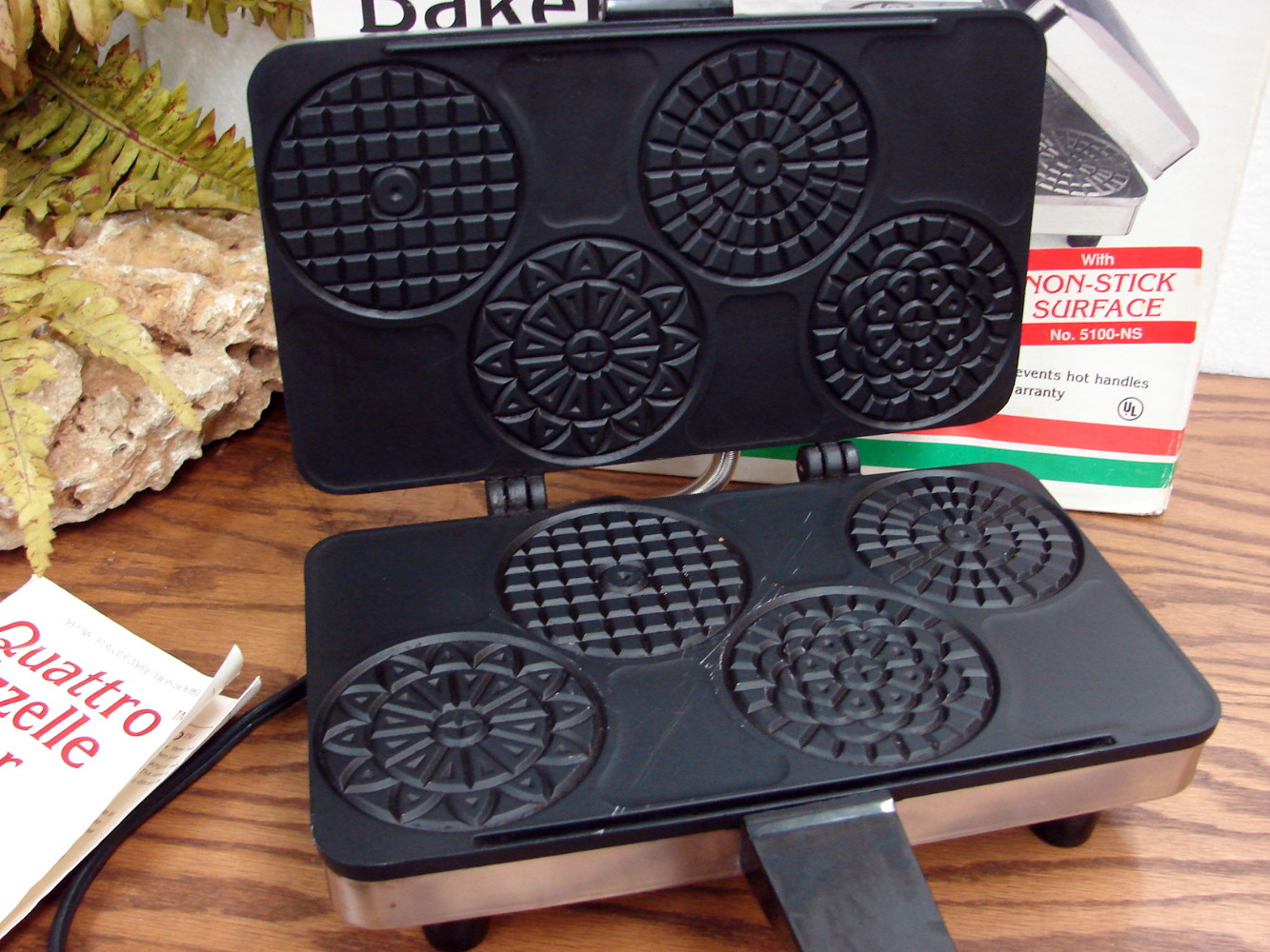  Pizzelle Maker - Non-stick Electric Pizzelle Baker