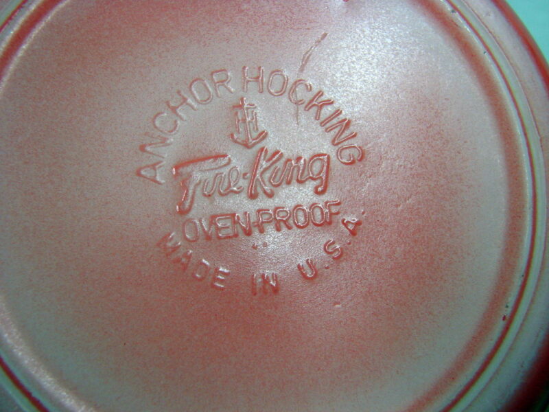 Vintage Anchor Hocking Fire King Red Soup Mug Bowl D Handle, Moose-R-Us.Com Log Cabin Decor