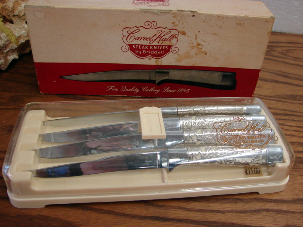 Vintage New Set/4 Briddel Carvel Hall Silver Overlay Steak Knives In ...