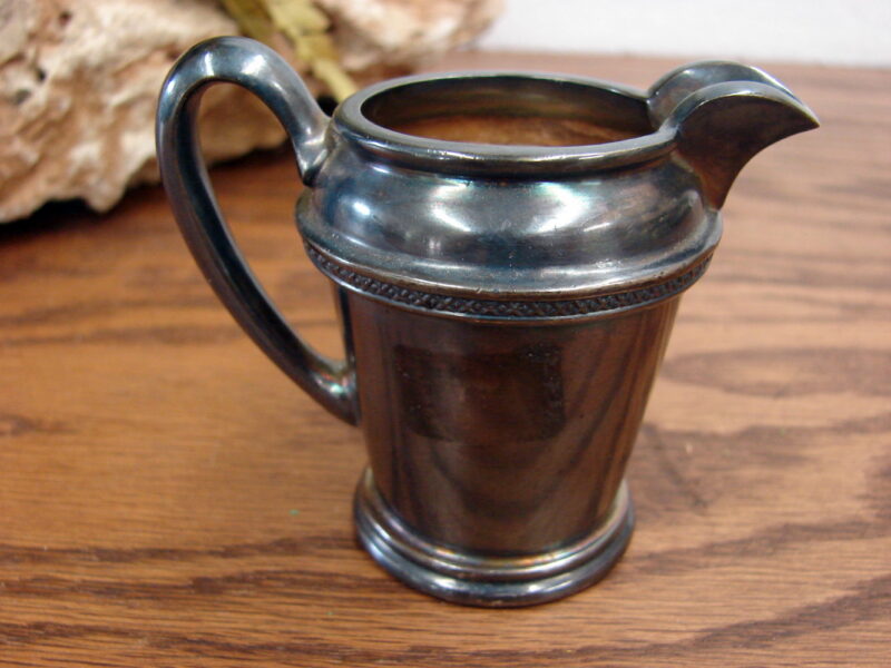 Vintage Albert Pick &#038; Co Clarke Hotel Table Creamer Nickel Silver 1 3/4 oz, Moose-R-Us.Com Log Cabin Decor