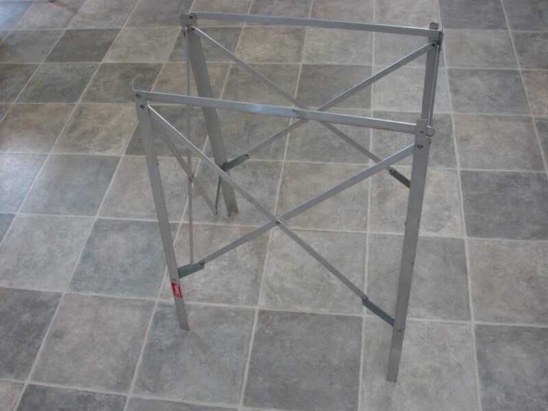 Vintage Coleman Aluminum Collapsible Folding Hi-Stand Coolers Stove Table Legs, Moose-R-Us.Com Log Cabin Decor