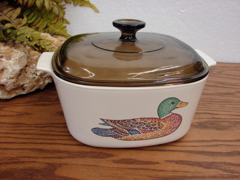 Vintage Corning Ware Mallard Duck Oven Microwave Accessories, Moose-R-Us.Com Log Cabin Decor