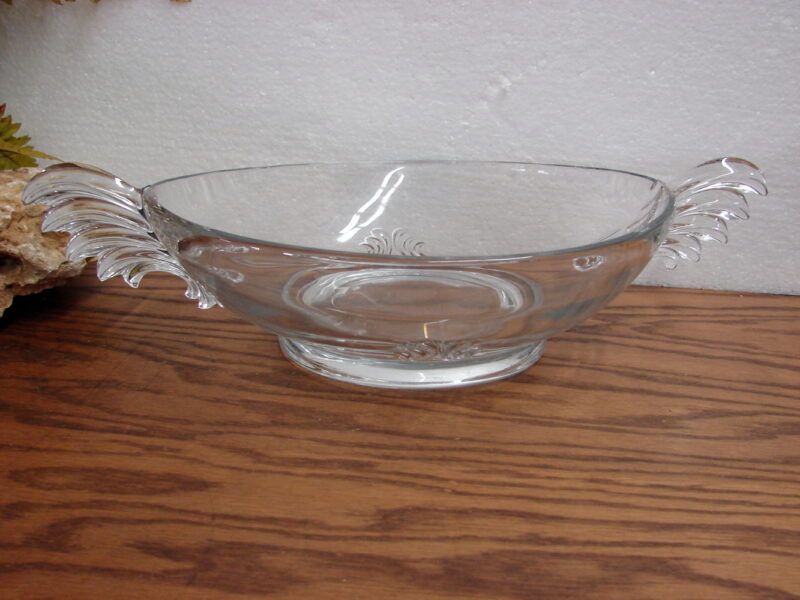 Fostoria Baroque Flame Handle Elegant Crystal Centerpiece Bowl, Moose-R-Us.Com Log Cabin Decor