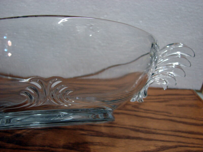 Fostoria Baroque Flame Handle Elegant Crystal Centerpiece Bowl, Moose-R-Us.Com Log Cabin Decor