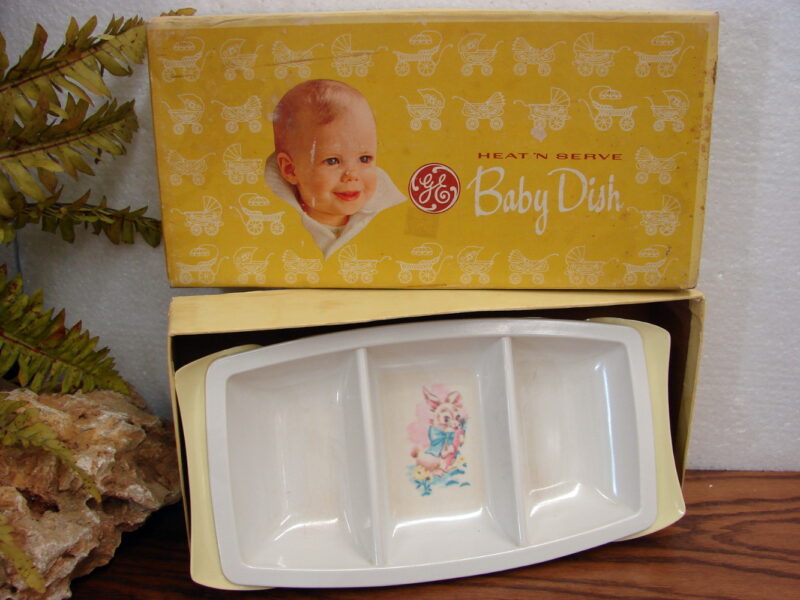 Vintage GE Oil Filled Electric Heat N Serve Baby Food Serving Warmer Dish w/ Box Tested, Moose-R-Us.Com Log Cabin Decor