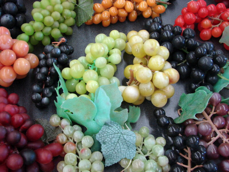 Realistic Faux Soft Vinyl Artificial Grape Clusters Wine Wedding Decor, Moose-R-Us.Com Log Cabin Decor