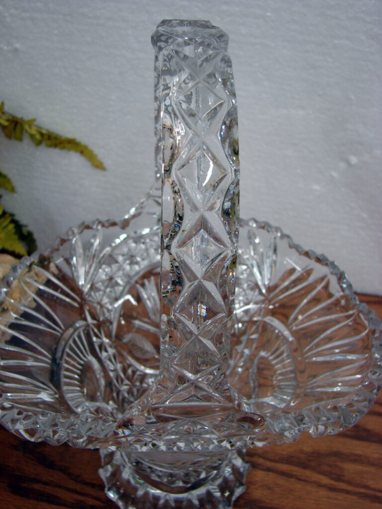 Vintage Hofbauer Glass Byrdes Lead Crystal Brides Basket Germany Bird ...