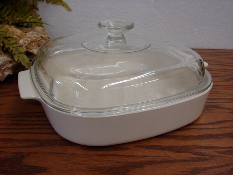 Vintage Corning Ware Off White Simple Oven Microwave Accessories, Moose-R-Us.Com Log Cabin Decor