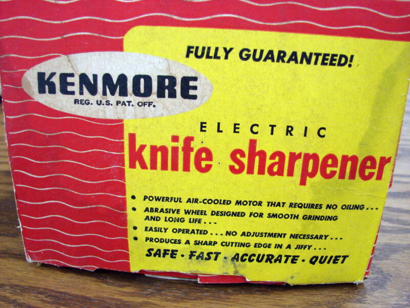 Vintage Kenmore Electric Knife Sharpener Box Instruction Book #8353, Moose-R-Us.Com Log Cabin Decor