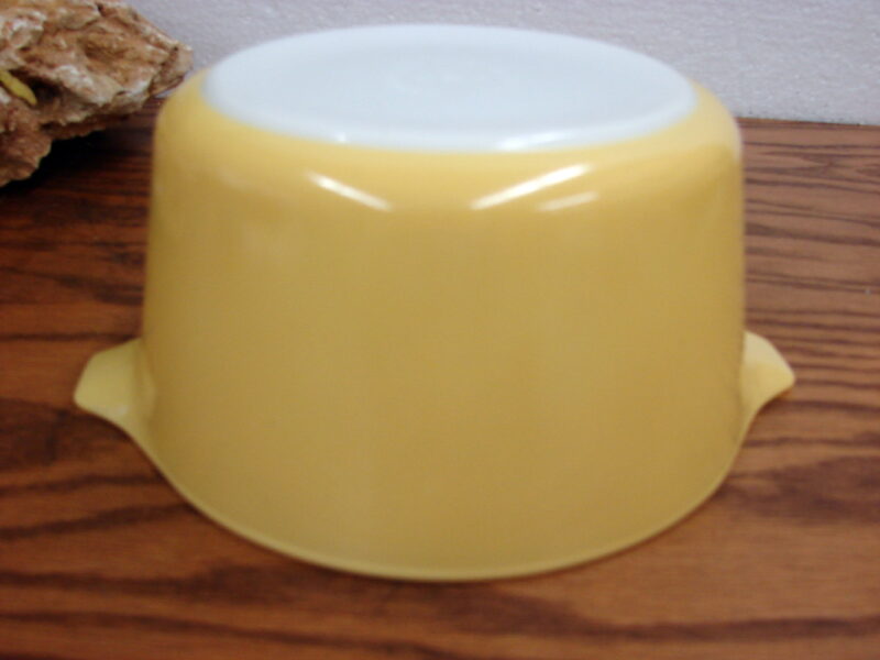 Vintage PYREX Sol Flower Butter Yellow #473 Casserole Bottom Only, Moose-R-Us.Com Log Cabin Decor