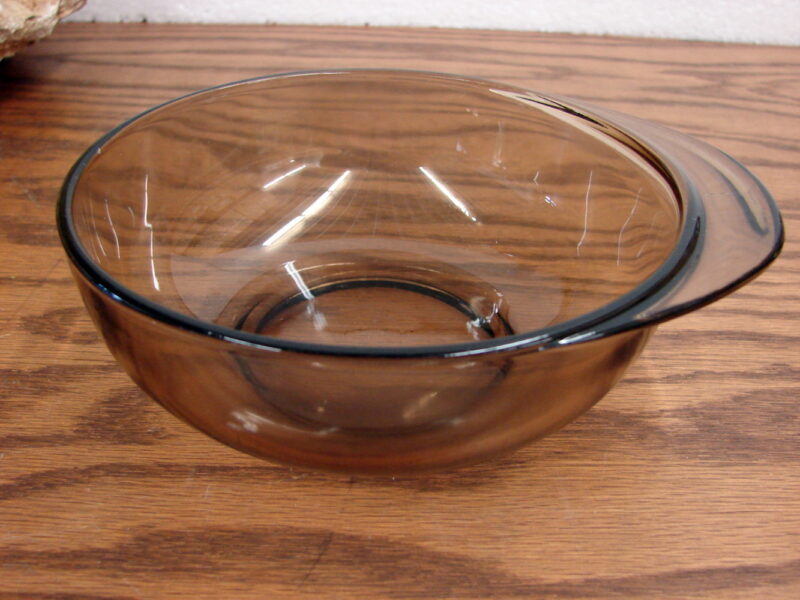 Vintage PYREX England Amber Multi Use Grab-it One Handle Bowl Ramekin, Moose-R-Us.Com Log Cabin Decor