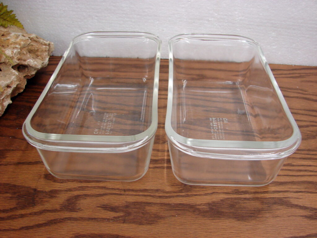 Vintage PYREX #213 Loaf Bread Pan Clear Glass 1 1/2 Quart Set/3 - Moose ...