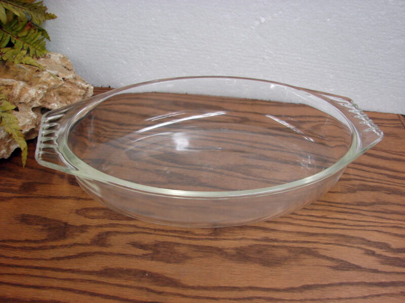 Vintage PYREX #088 Clear Oval 3 Quart Roasting Pan Baking Dish w/ Handles, Moose-R-Us.Com Log Cabin Decor