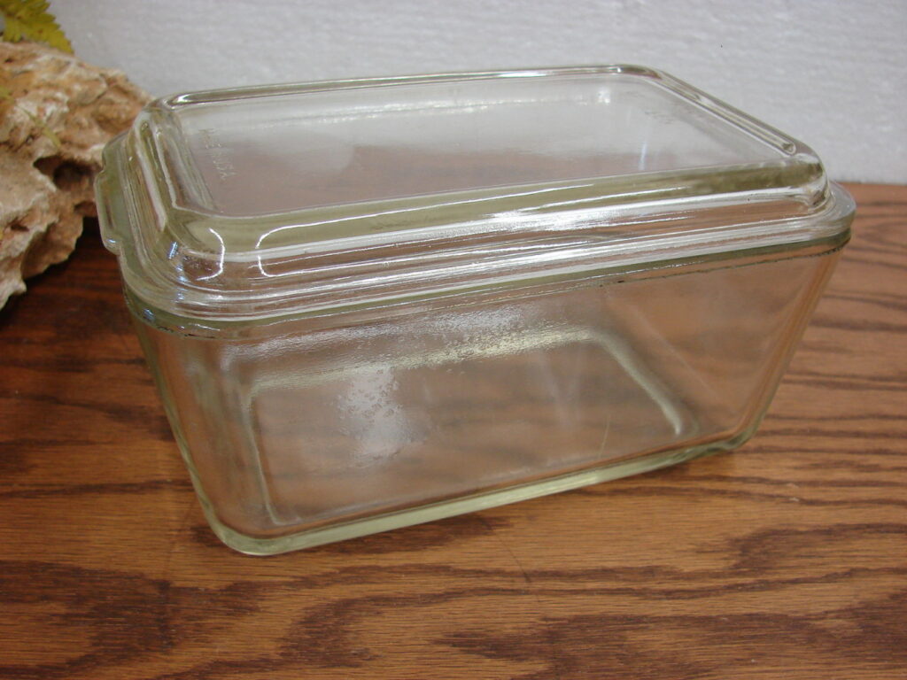 Vintage PYREX Refrigerator Dish w/ Lid Clear #0378 #0379 Loaf Pan ...