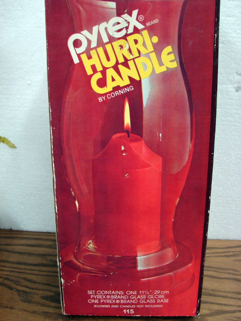 Vintage Pyrex Hurri-Candle Chimney New in Box #115 Complete, Moose-R-Us.Com Log Cabin Decor