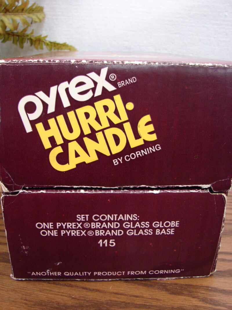 Vintage Pyrex Hurri-Candle Chimney New in Box #115 Complete, Moose-R-Us.Com Log Cabin Decor