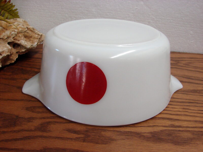 Vintage PYREX Moon Deco Red Ball #475 Bottom Only, Moose-R-Us.Com Log Cabin Decor