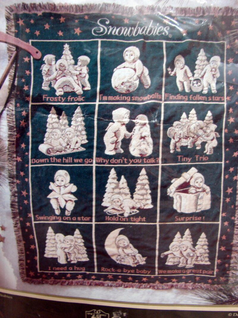 Dept. 56 Snowbabies 100% Cotton Triple Woven Throw New Goodwin Weavers, Moose-R-Us.Com Log Cabin Decor