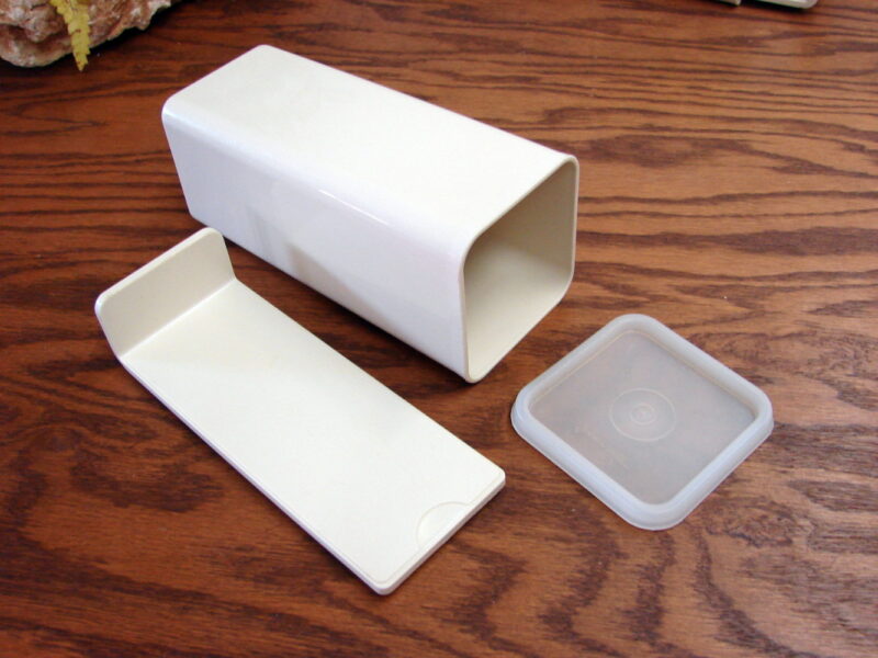 Tupperware Butter Cracker Cheese Keeper Container Holder USA 3 Pc Set #1829, Moose-R-Us.Com Log Cabin Decor