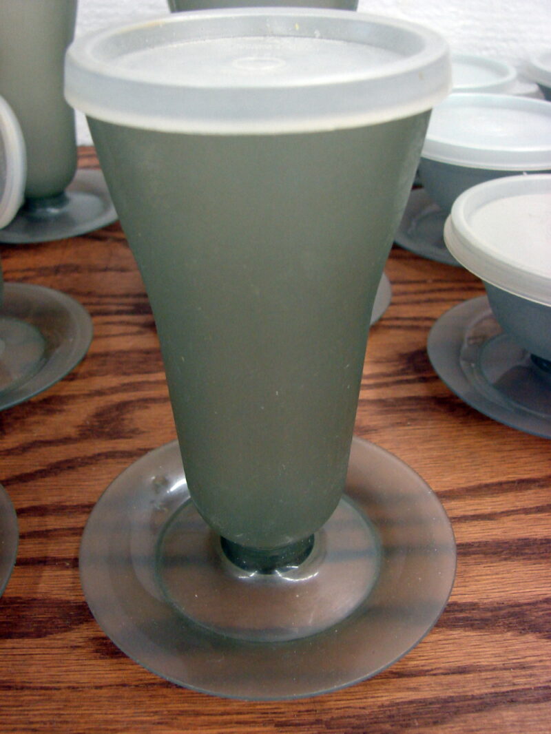 Vintage Tupperware Desert Parfait Footed Lidded Sundae Pudding Cups 14 Pc Set, Moose-R-Us.Com Log Cabin Decor