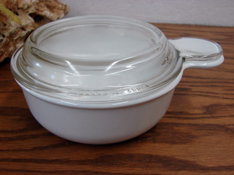 Vintage Corning Grab It Handled Ramekin P-150 White CorningWare, Moose-R-Us.Com Log Cabin Decor