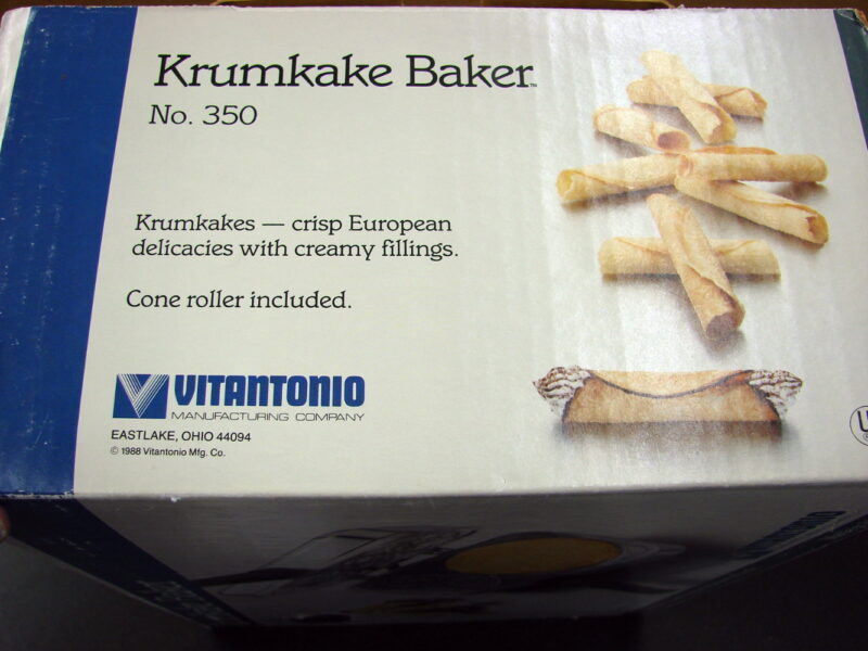 Electric Vitantonio Krumkake Baker Authentic Waffle Cookie Iron Pizzelle #350 NIB, Moose-R-Us.Com Log Cabin Decor