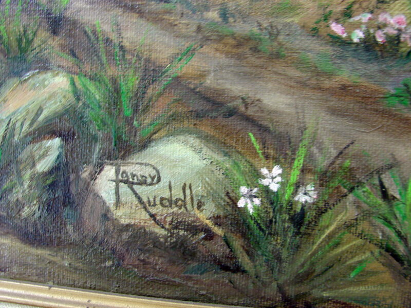 Ruddle Original Painting Framed Artwork River Road Mountains Pines Gorgeous, Moose-R-Us.Com Log Cabin Decor