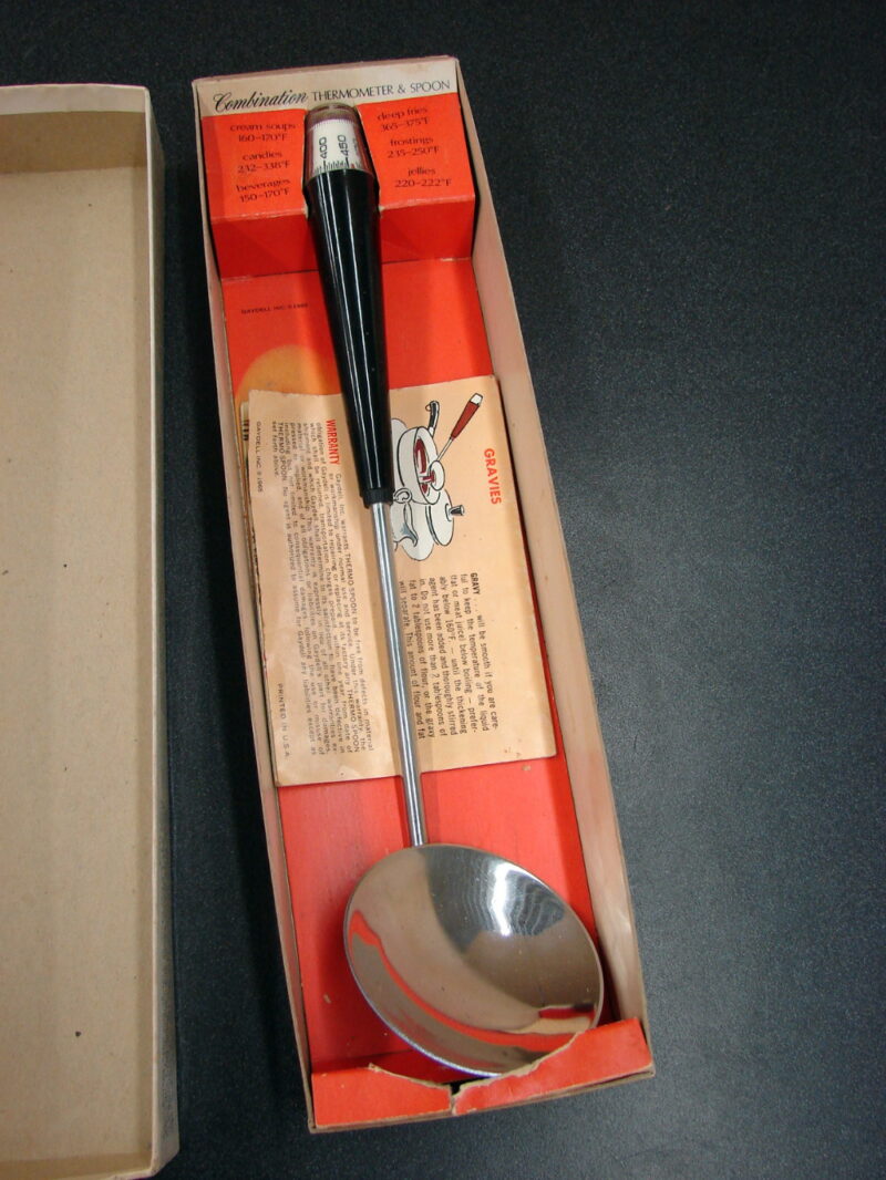 Vintage 1960&#8217;s Gaydell Thermo Spoon Combination Thermometer and Spoon NIB, Moose-R-Us.Com Log Cabin Decor