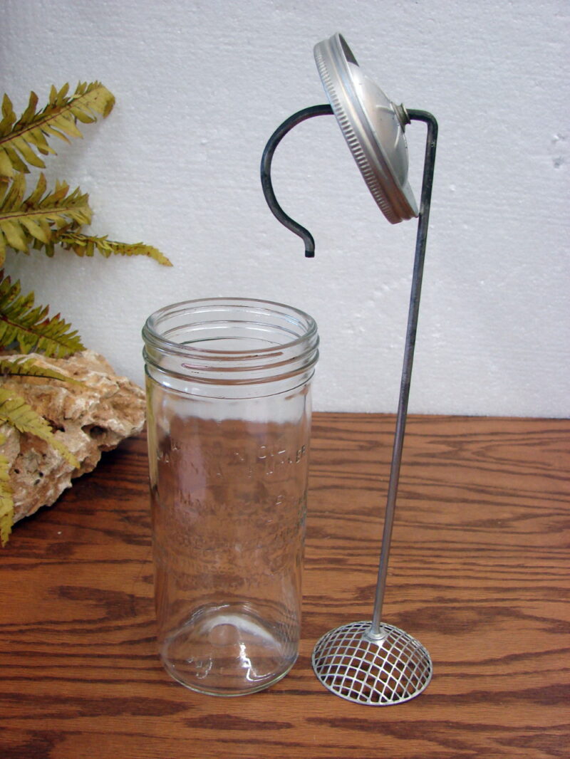 Vintage Wesson Oil Quick Mayonnaise Maker Complete Embossed Glass Jar, Moose-R-Us.Com Log Cabin Decor