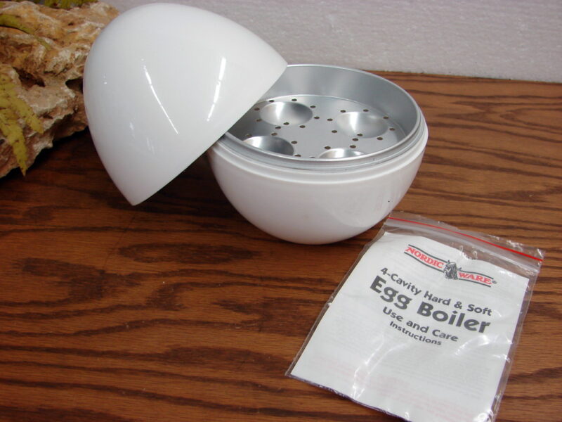 Vintage Nordic Ware Microwave 4 Cavity Egg Boiler Soft Hard, Moose-R-Us.Com Log Cabin Decor