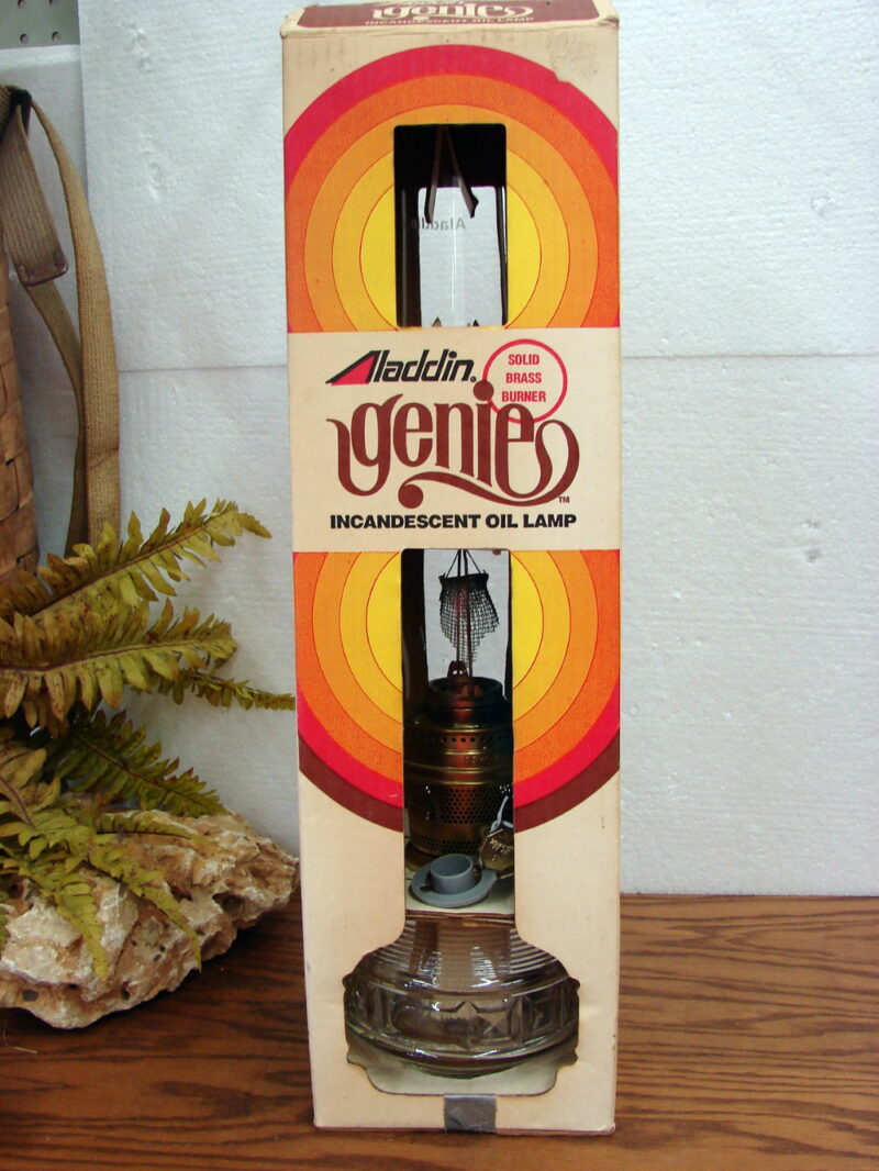 Vintage Aladdin Lantern Incandescent Oil Lamp Brass Glass Off Grid New in Box, Moose-R-Us.Com Log Cabin Decor