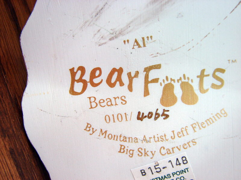 Big Sky Carvers Bearfoots Bears Jeff Fleming Al Ice Fishing, Moose-R-Us.Com Log Cabin Decor
