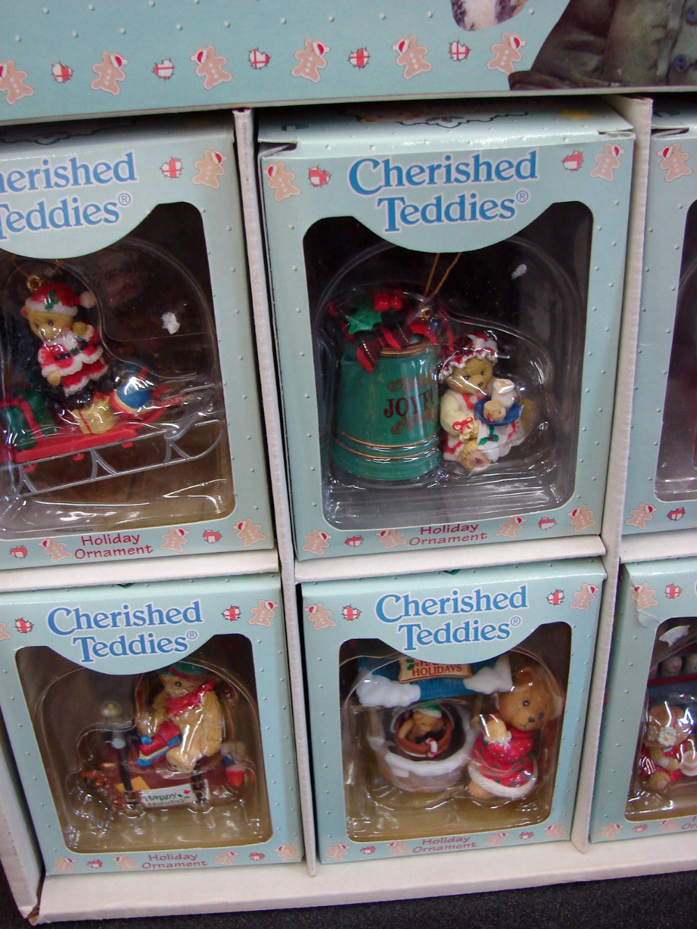 Enesco 1997 Cherished Teddies Priscilla Hillman Store Display 28 Ornaments  - Moose-R-Us.Com Log Cabin Decor