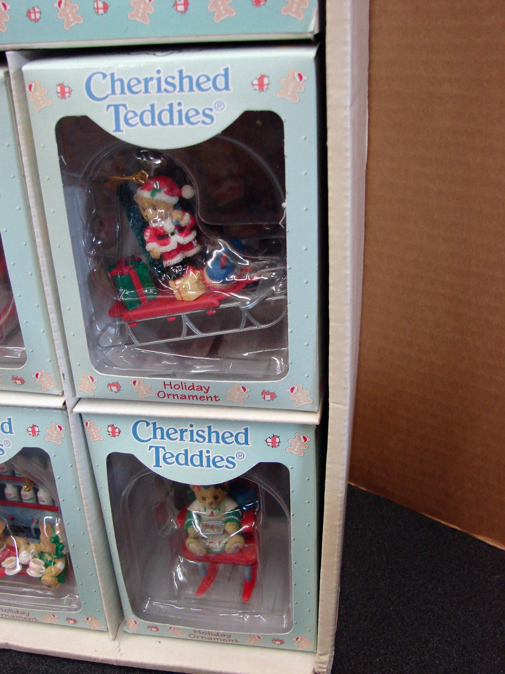 Enesco 1997 Cherished Teddies Priscilla Hillman Store Display 28 Ornaments