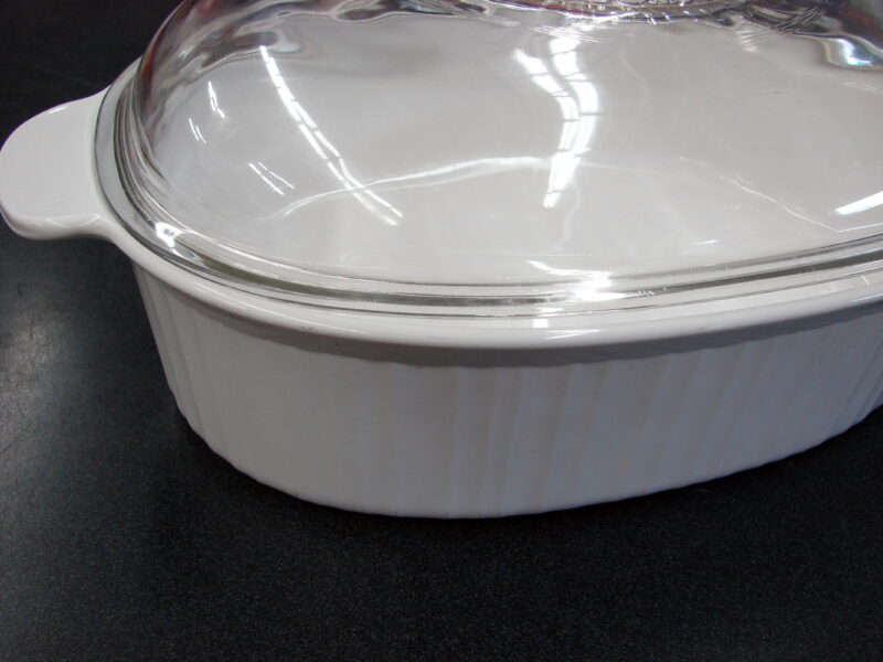 Vintage Corning Ware Pyrex French White Casserole Corningware, Moose-R-Us.Com Log Cabin Decor