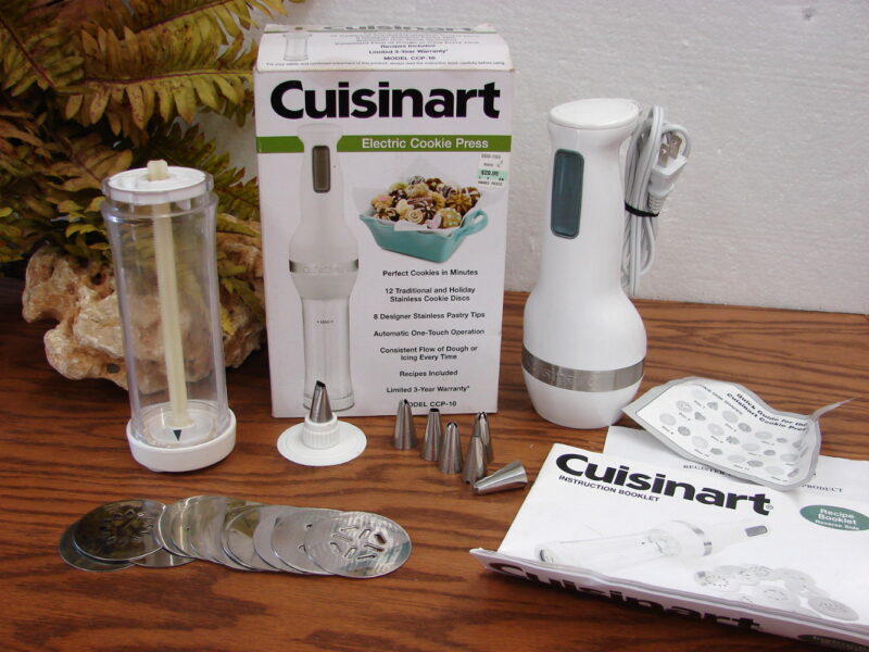 Cuisinart Electric Cookie Press 12 Discs Tested Working CCP-10, Moose-R-Us.Com Log Cabin Decor