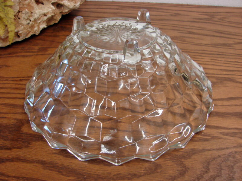 Fostoria Cubist American 3 Footed Crystal Centerpiece Bowl Fruit 10&#8243;, Moose-R-Us.Com Log Cabin Decor