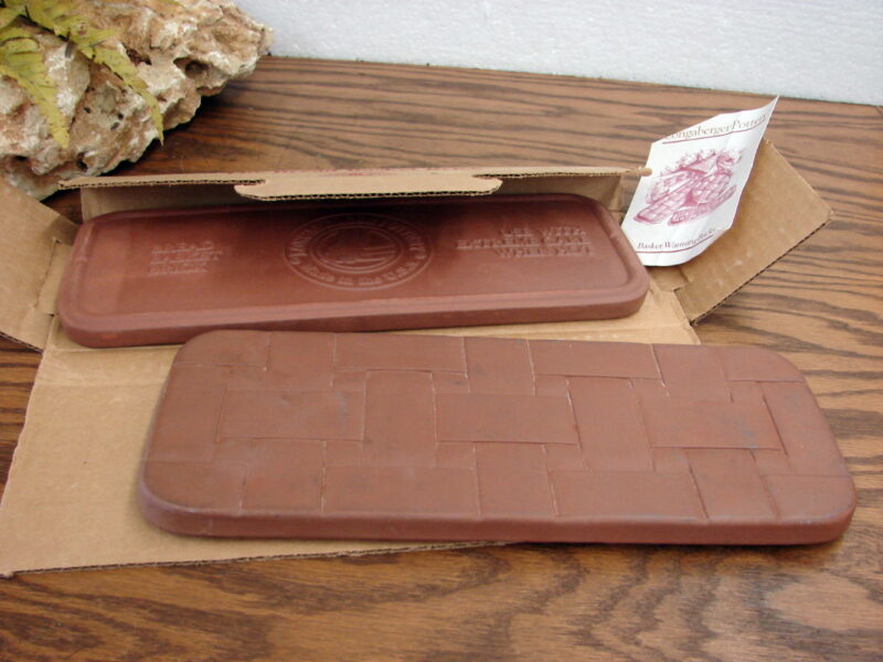 Set/2 Longaberger Pottery Bread Basket Brick Bread Warmer 11&#8243; x 4&#8243; 30074, Moose-R-Us.Com Log Cabin Decor