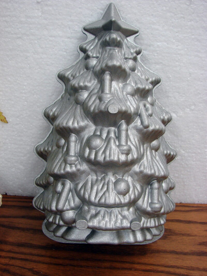 Williams Sonoma Nordic Ware Heavy Duty Christmas Tree Cake Pan Mold, Moose-R-Us.Com Log Cabin Decor