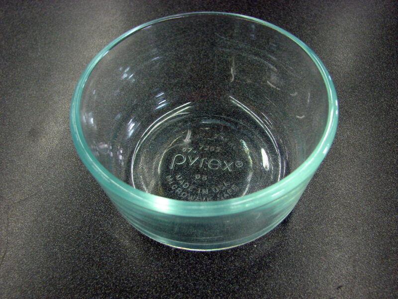 Newer Pyrex Clear Glass Blue Tint Storage Prep Bowl 7202 1 Cup, Moose-R-Us.Com Log Cabin Decor