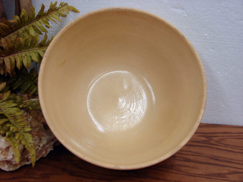 Vintage Red Wing Stoneware Yellow Ware Saffron 12&#8243; Blue Band Bowl, Moose-R-Us.Com Log Cabin Decor