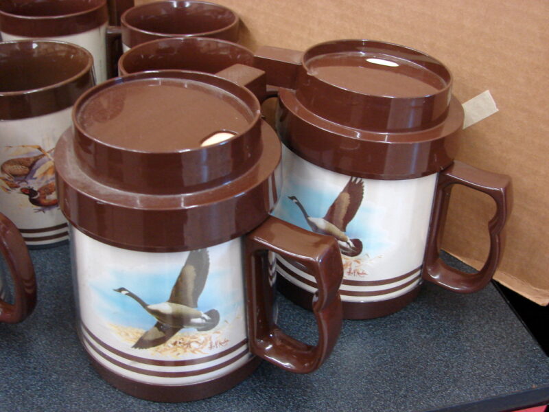 31 Pc Thermo Serv West Bend Les Kouba Insulated Mug Glass Pitcher Ice Bucket etc., Moose-R-Us.Com Log Cabin Decor