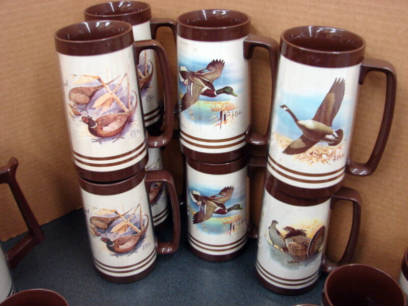 31 Pc Thermo Serv West Bend Les Kouba Insulated Mug Glass Pitcher Ice Bucket etc., Moose-R-Us.Com Log Cabin Decor