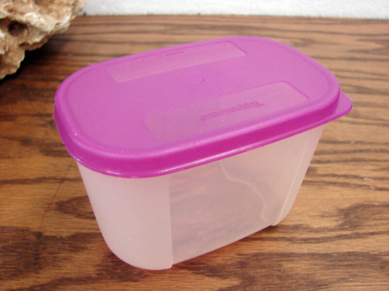 Tupperware Freezer Mate #2087 Clear Fuchsia Lid, Moose-R-Us.Com Log Cabin Decor