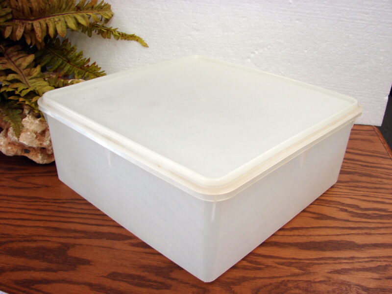 Tupperware Extra Large Square Keeper 166 w/ Lid Natural - Moose-R-Us ...